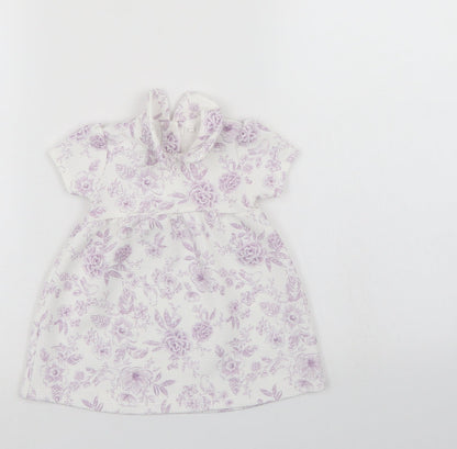 TU Girls Multicoloured Floral  T-Shirt Dress  Size 3-6 Months