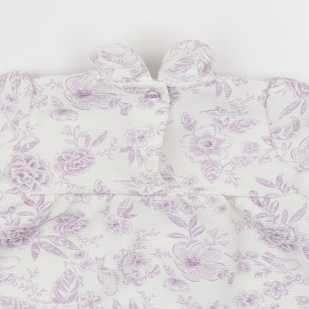 TU Girls Multicoloured Floral  T-Shirt Dress  Size 3-6 Months