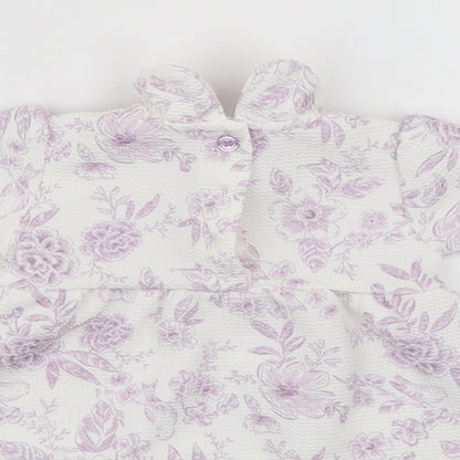 TU Girls Multicoloured Floral  T-Shirt Dress  Size 3-6 Months