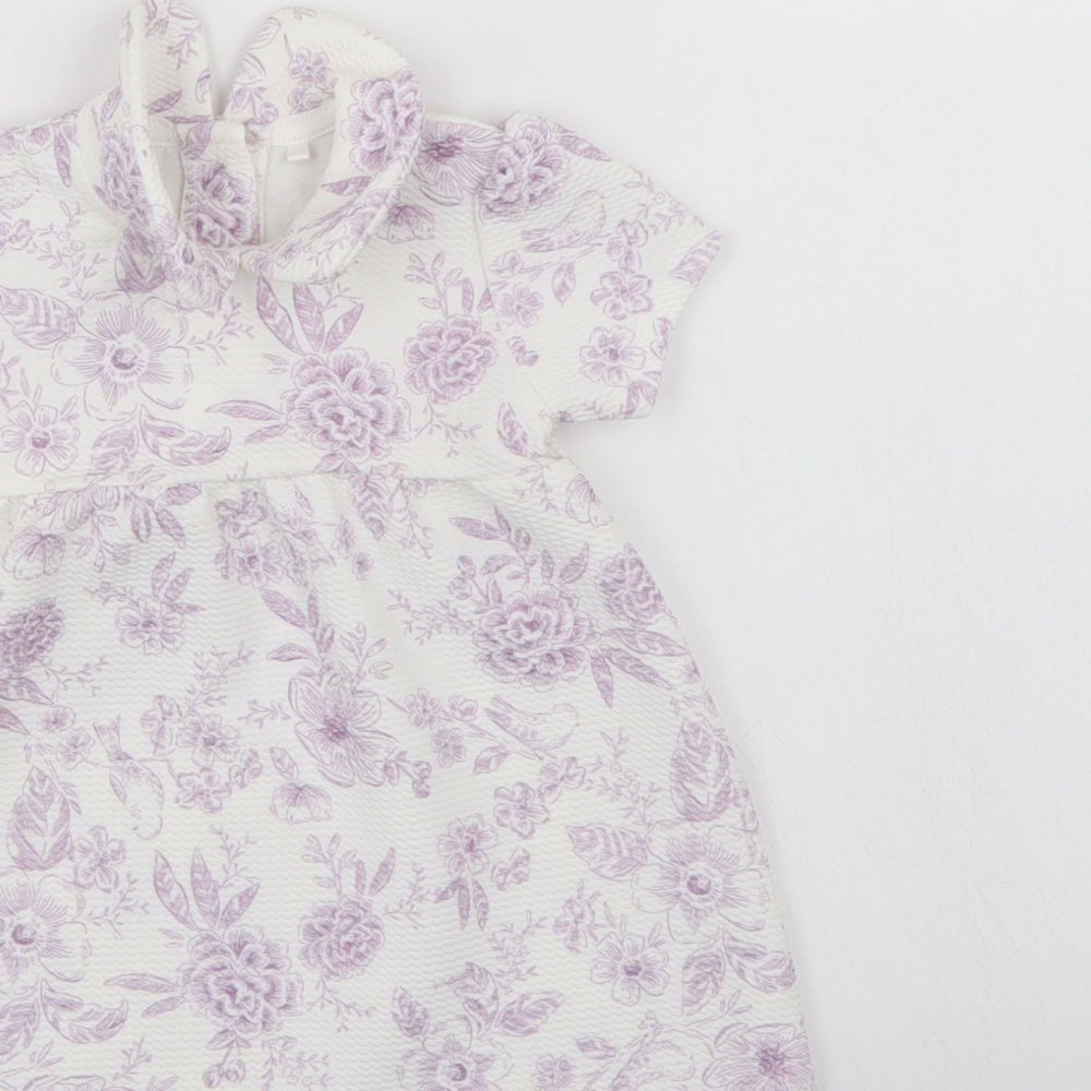 TU Girls Multicoloured Floral  T-Shirt Dress  Size 3-6 Months