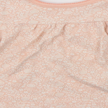 George Girls Orange Floral  T-Shirt Dress  Size 3-6 Months