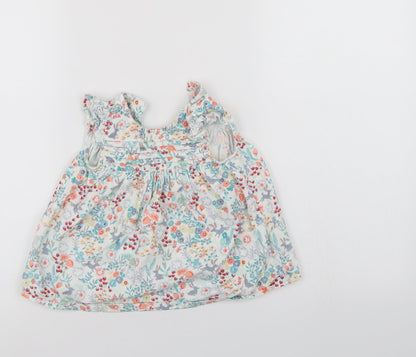 M&S Girls Multicoloured Floral  T-Shirt Dress  Size 3-6 Months