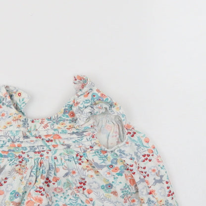 M&S Girls Multicoloured Floral  T-Shirt Dress  Size 3-6 Months