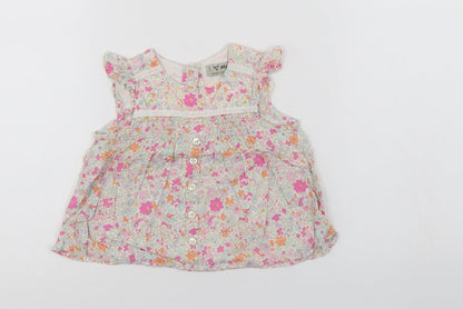 NEXT Girls Multicoloured Floral  Tank Dress  Size 6-9 Months