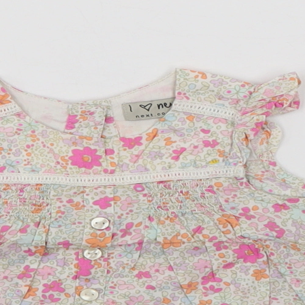 NEXT Girls Multicoloured Floral  Tank Dress  Size 6-9 Months