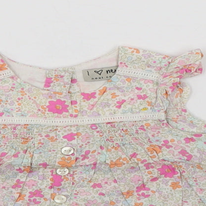 NEXT Girls Multicoloured Floral  Tank Dress  Size 6-9 Months