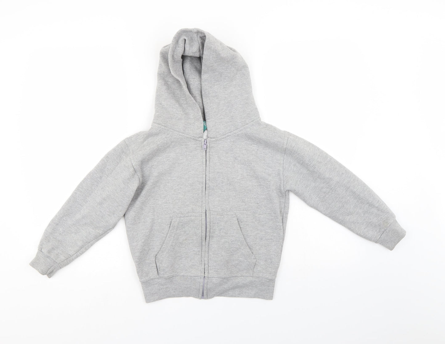 Wrap Girls Grey   Full Zip Hoodie Size 7-8 Years
