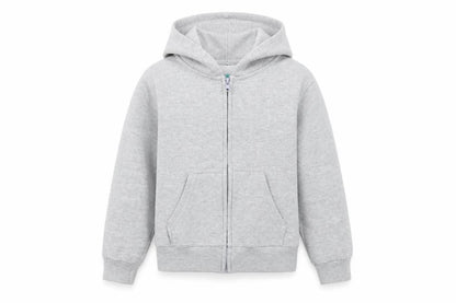 Wrap Girls Grey   Full Zip Hoodie Size 7-8 Years