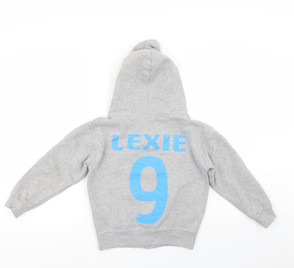Wrap Girls Grey   Full Zip Hoodie Size 7-8 Years