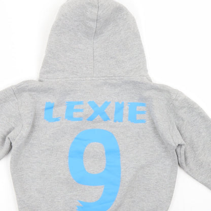 Wrap Girls Grey   Full Zip Hoodie Size 7-8 Years