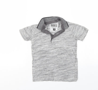 Dudes Boys Grey   Basic Polo Size 5 Years