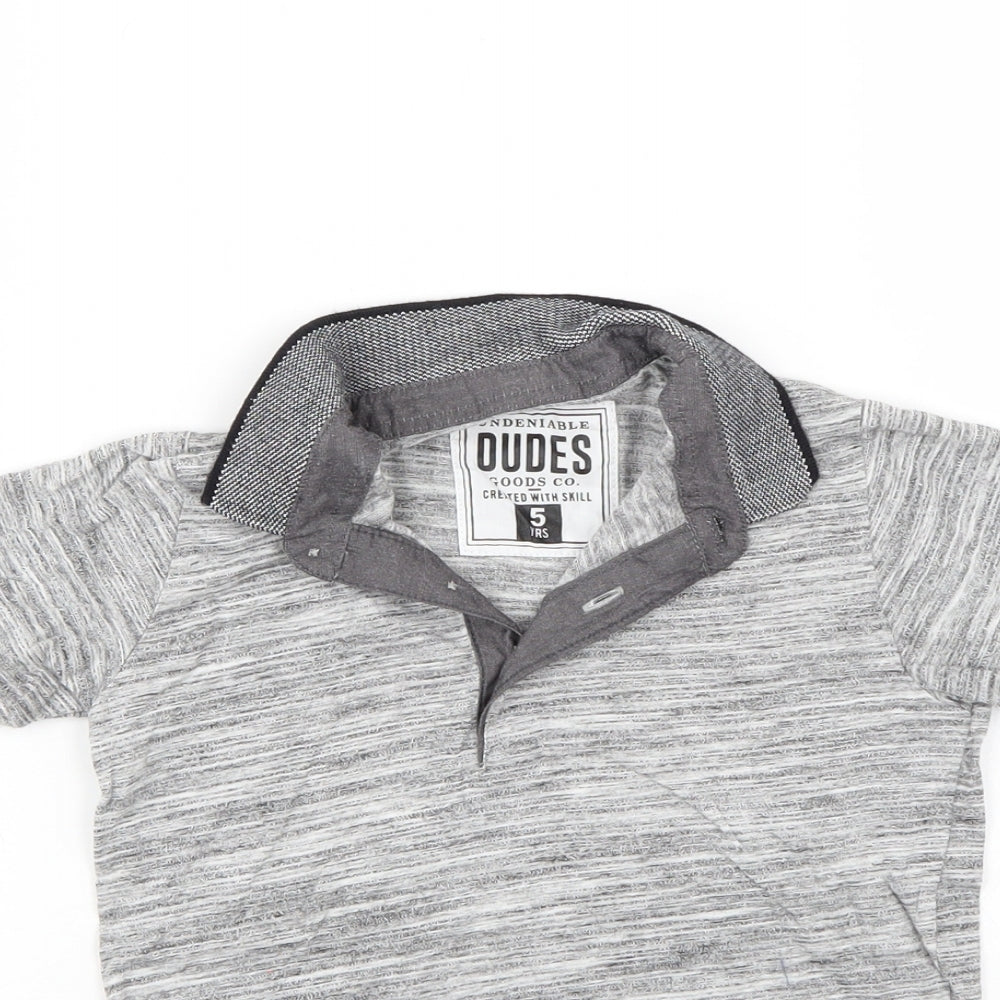 Dudes Boys Grey   Basic Polo Size 5 Years