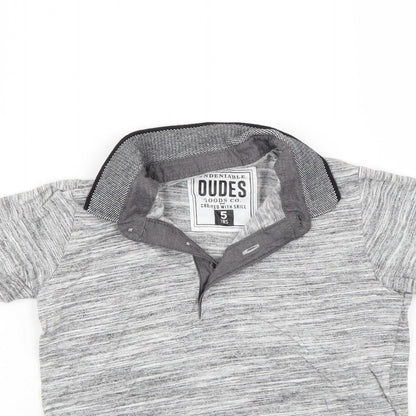 Dudes Boys Grey   Basic Polo Size 5 Years