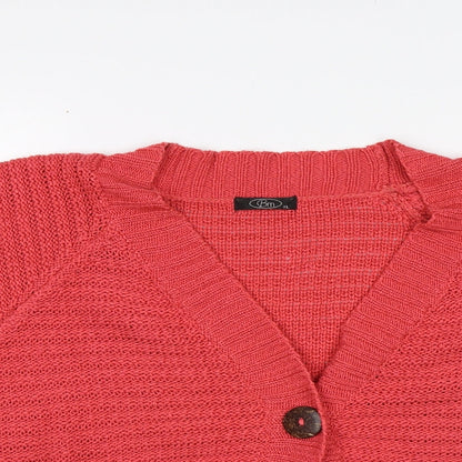 BM Womens Pink   Cardigan Jumper Size XL