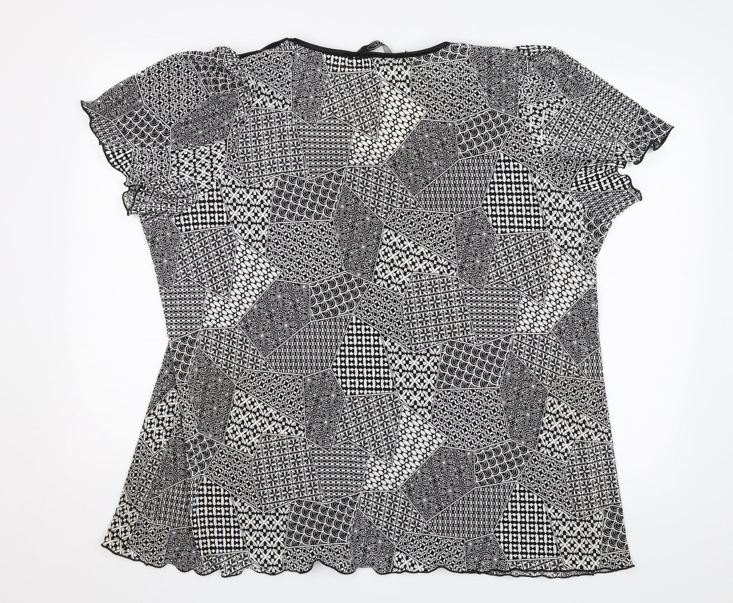 Womens UK Size XL BM Black Basic Blouse