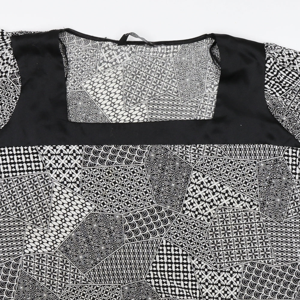 Womens UK Size XL BM Black Basic Blouse