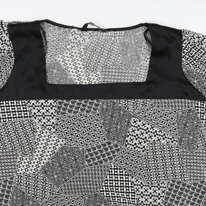 Womens UK Size XL BM Black Basic Blouse