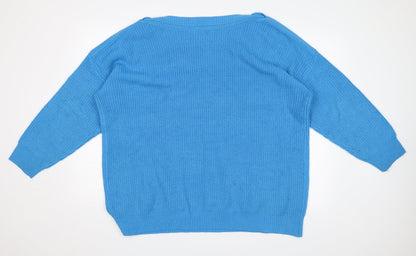 Simple Be Womens Blue   Pullover Jumper Size L