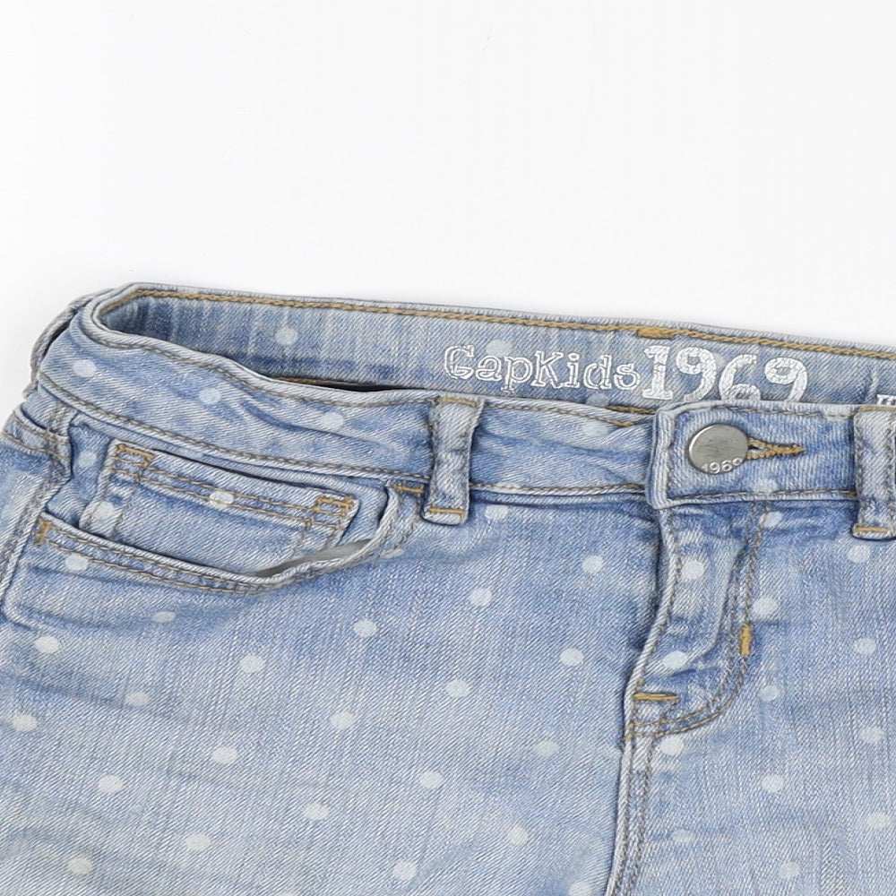 Gap Girls Blue Polka Dot  Cut-Off Shorts Size 10 Years