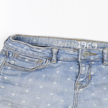 Gap Girls Blue Polka Dot  Cut-Off Shorts Size 10 Years