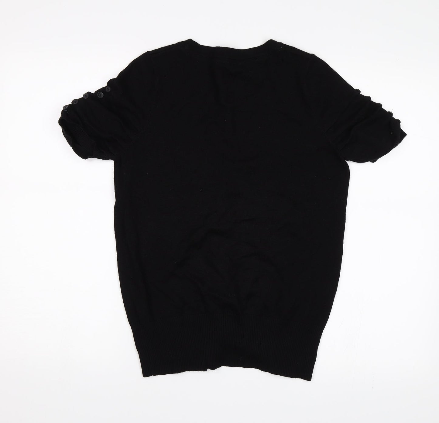 Womens UK Size 10 Preworn Black Basic Blouse