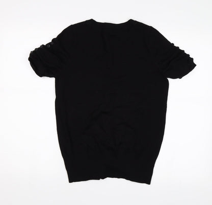 Womens UK Size 10 Preworn Black Basic Blouse
