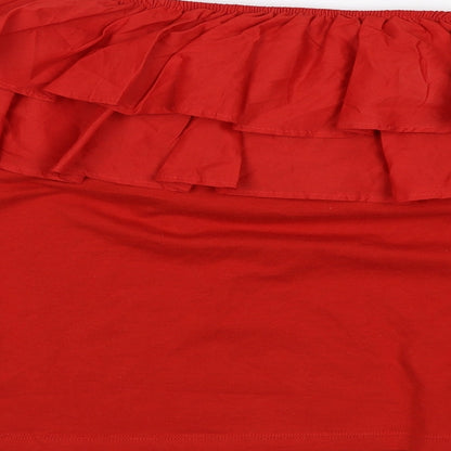 Womens UK Size M H&M Red Basic Blouse