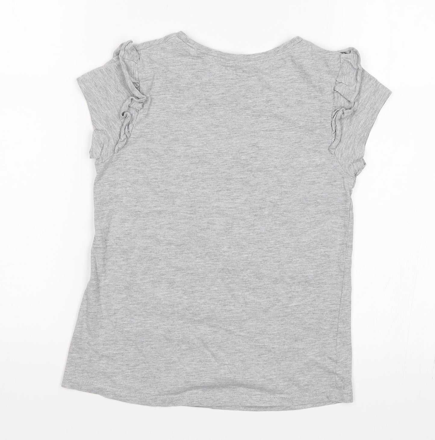Matalan Girls Grey   Basic T-Shirt Size 9 Years  - Pineapple