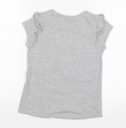 Matalan Girls Grey   Basic T-Shirt Size 9 Years  - Pineapple
