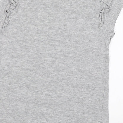Matalan Girls Grey   Basic T-Shirt Size 9 Years  - Pineapple