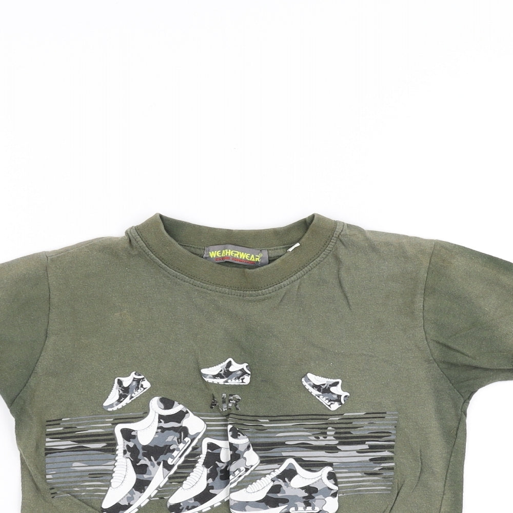 weatherwear Boys Green   Basic T-Shirt Size 3-4 Years