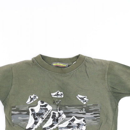 weatherwear Boys Green   Basic T-Shirt Size 3-4 Years