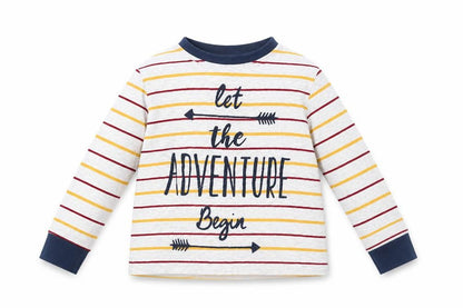 F&F Girls Grey Striped  Basic T-Shirt Size 3-4 Years