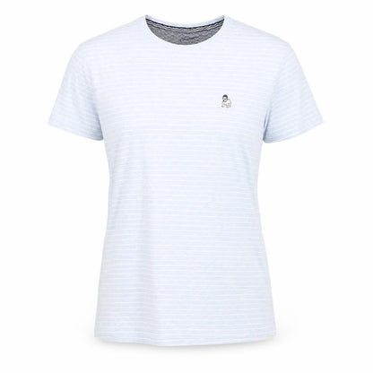 The Spitalfields Shirt Co Womens Blue   Basic T-Shirt Size M
