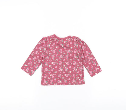 Earlydays Baby Pink Floral  Basic T-Shirt Size 6-9 Months