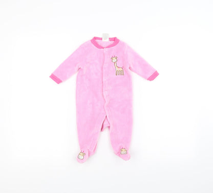 BabyGear Baby Pink Solid  Babydoll One Piece Size 0-3 Months