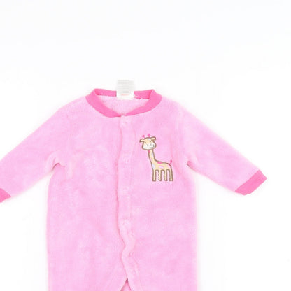 BabyGear Baby Pink Solid  Babydoll One Piece Size 0-3 Months