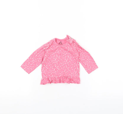 Earlydays Baby Pink Polka Dot  Basic T-Shirt Size 3-6 Months