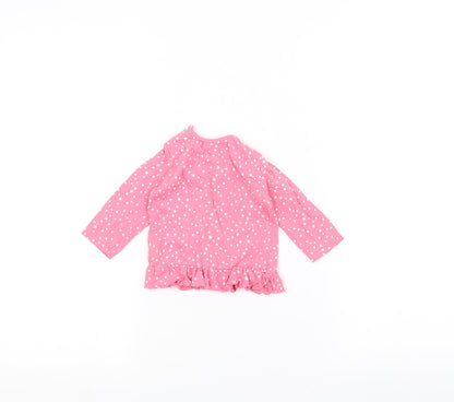 Earlydays Baby Pink Polka Dot  Basic T-Shirt Size 3-6 Months