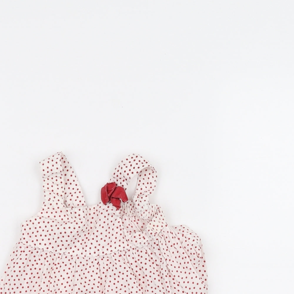 H&M Baby White Polka Dot  A-Line  Size 3-6 Months