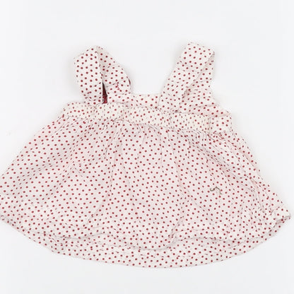 H&M Baby White Polka Dot  A-Line  Size 3-6 Months