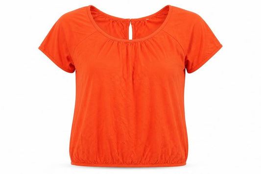 Womens UK Size 14 et vous Orange Basic T-Shirt