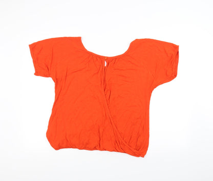 Womens UK Size 14 et vous Orange Basic T-Shirt