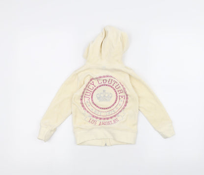 perfect Girls White   Full Zip Hoodie Size 2-3 Years