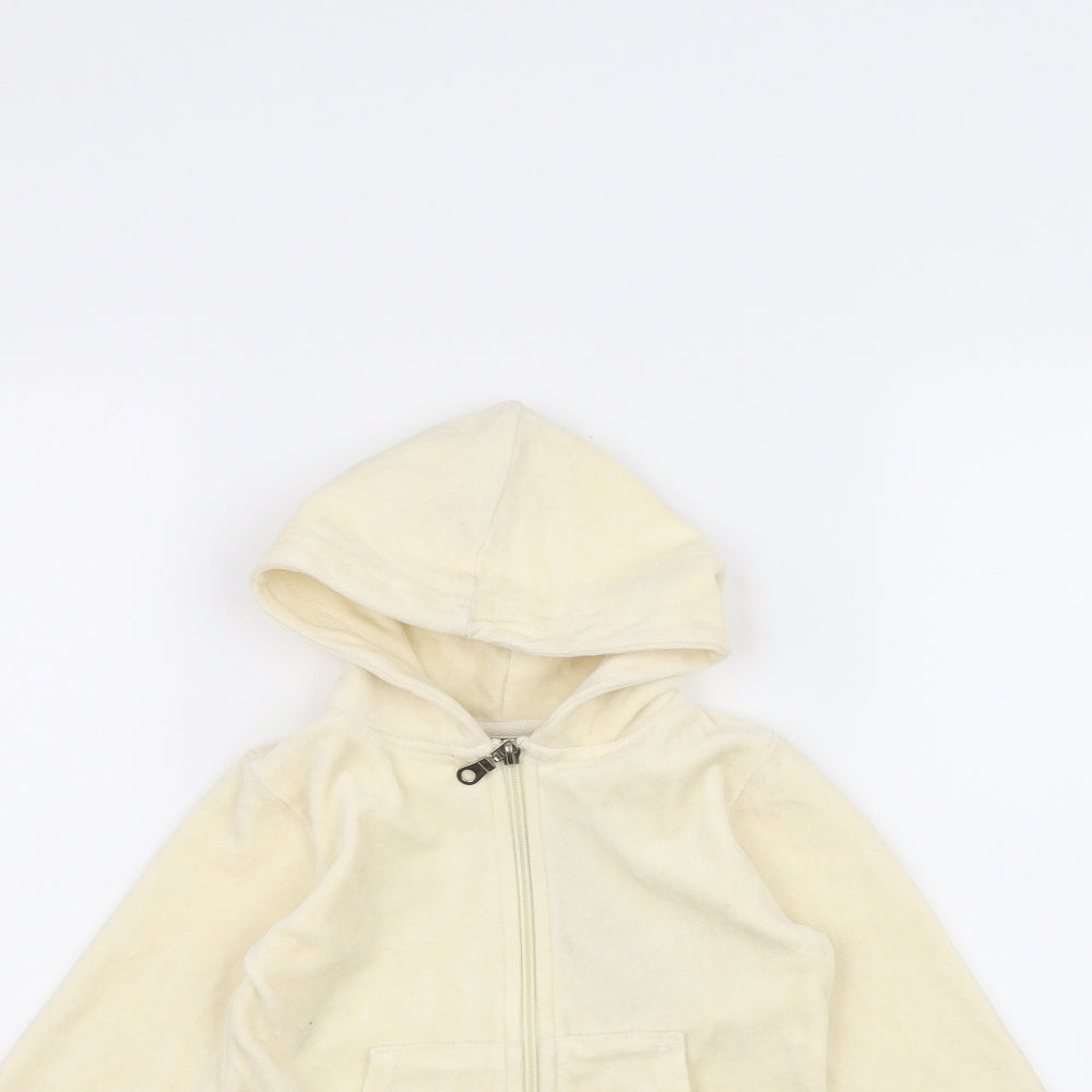 perfect Girls White   Full Zip Hoodie Size 2-3 Years