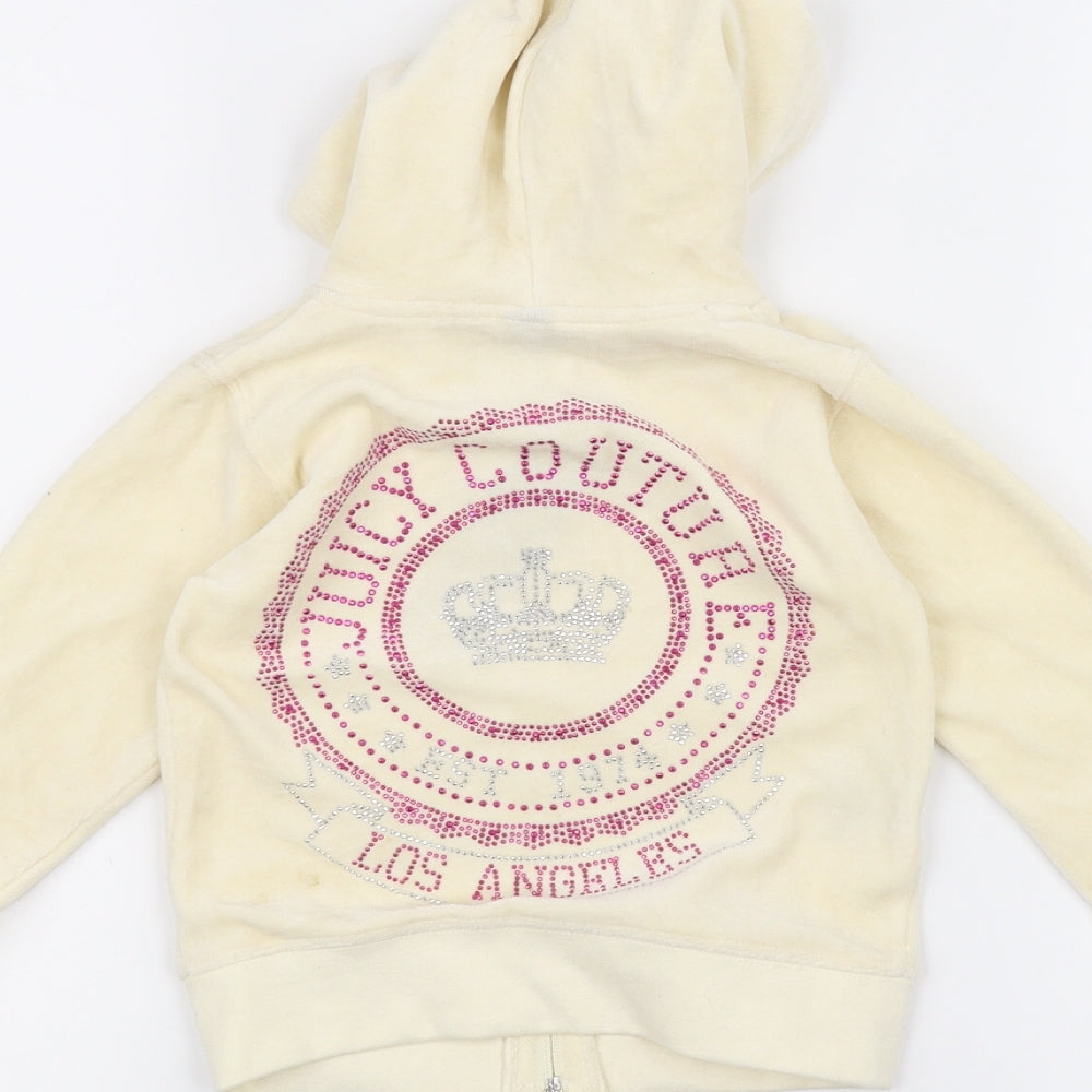 perfect Girls White   Full Zip Hoodie Size 2-3 Years
