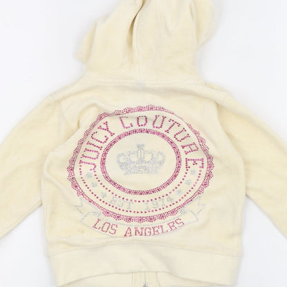 perfect Girls White   Full Zip Hoodie Size 2-3 Years