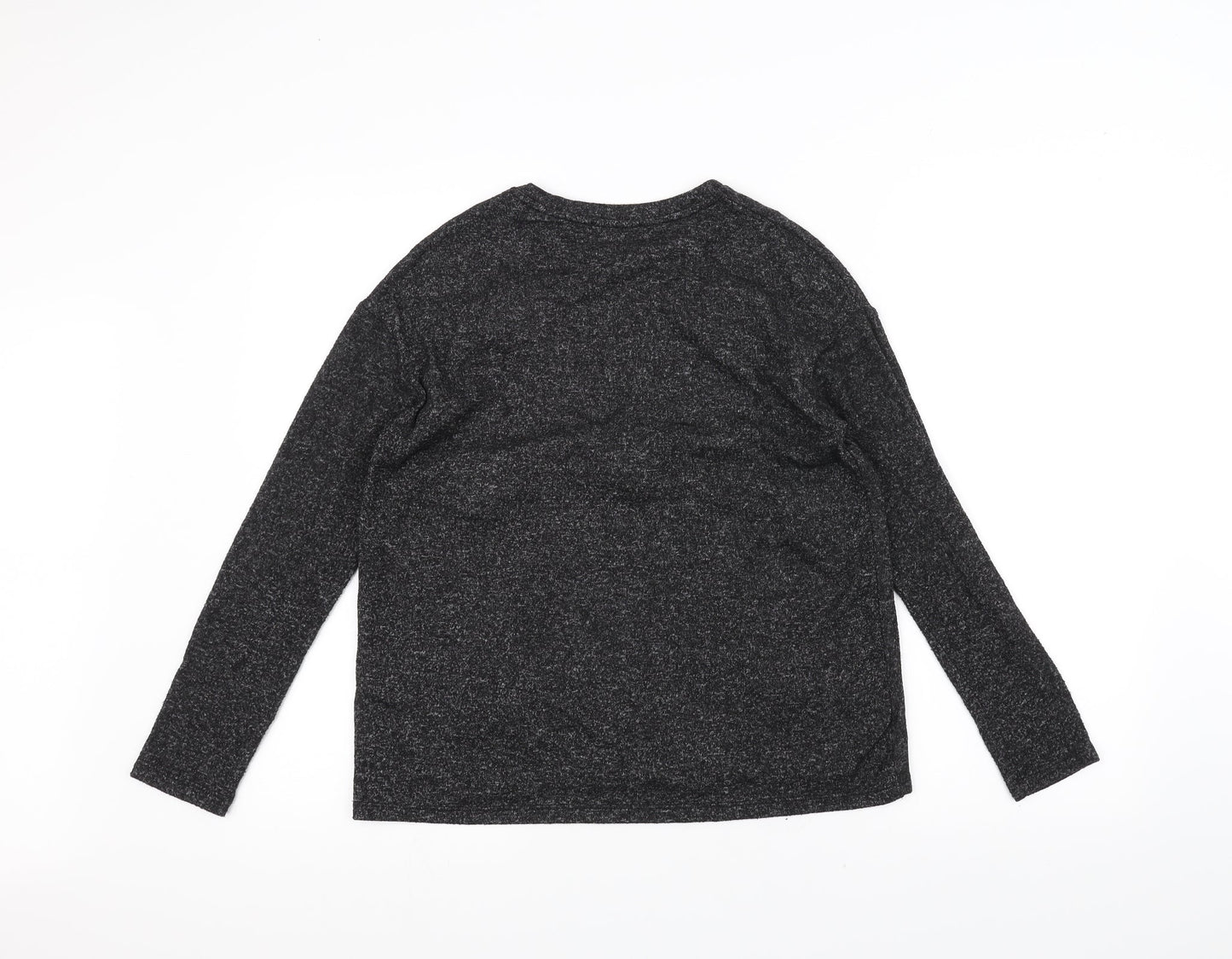 Womens UK Size S Zara Black Basic T-Shirt