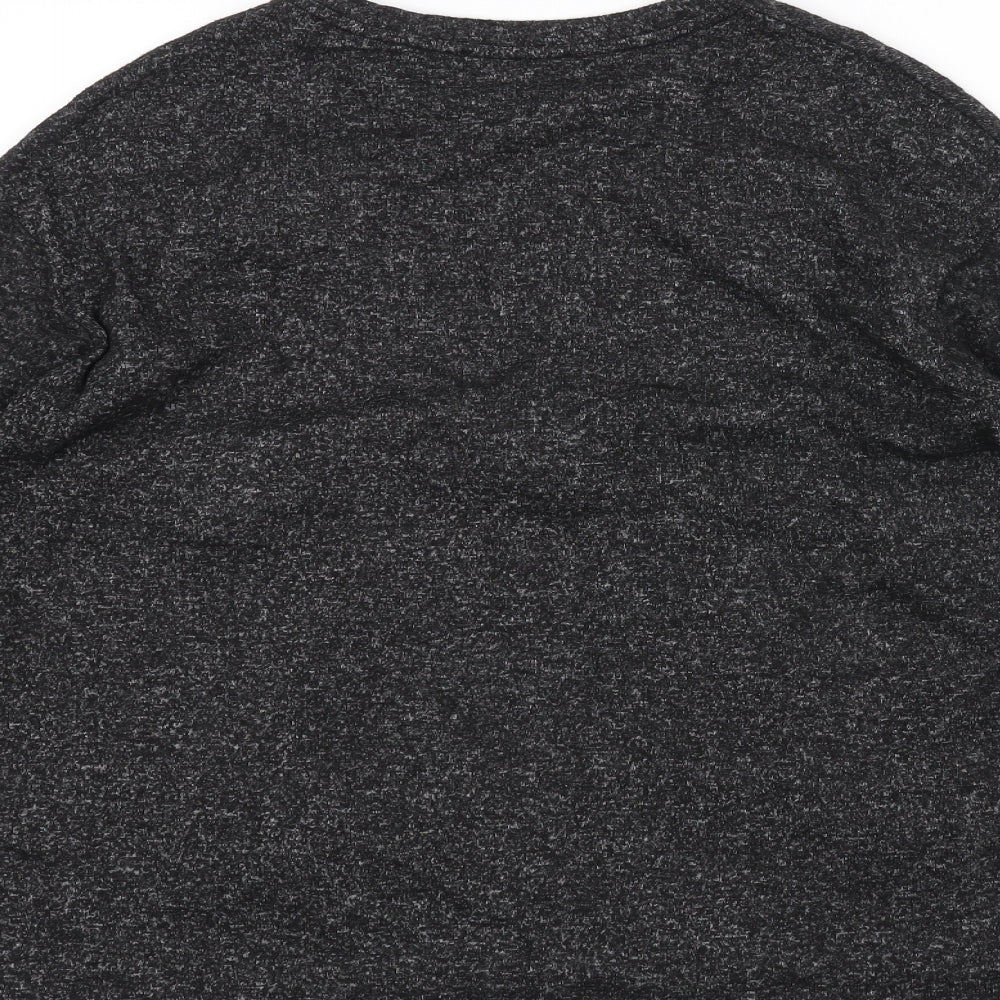 Womens UK Size S Zara Black Basic T-Shirt