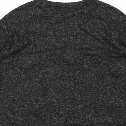 Womens UK Size S Zara Black Basic T-Shirt